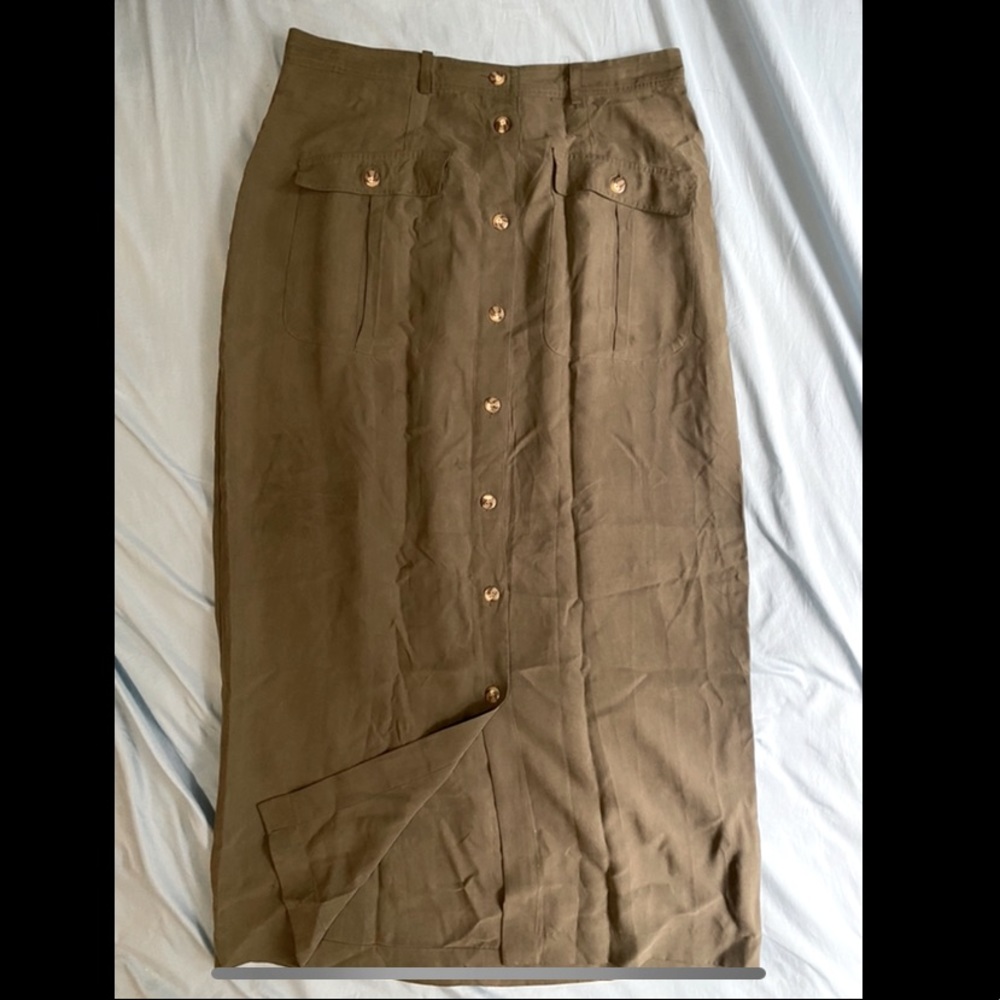 Silk maxi skirt